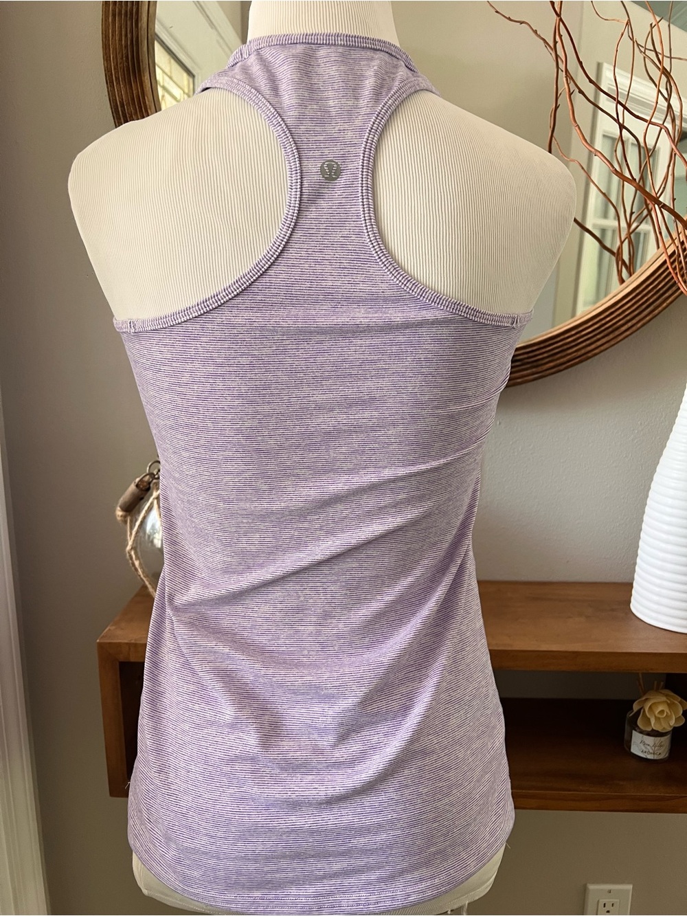 Lululemon Cool Racerback Heathered Power Purple Multistripe size 6